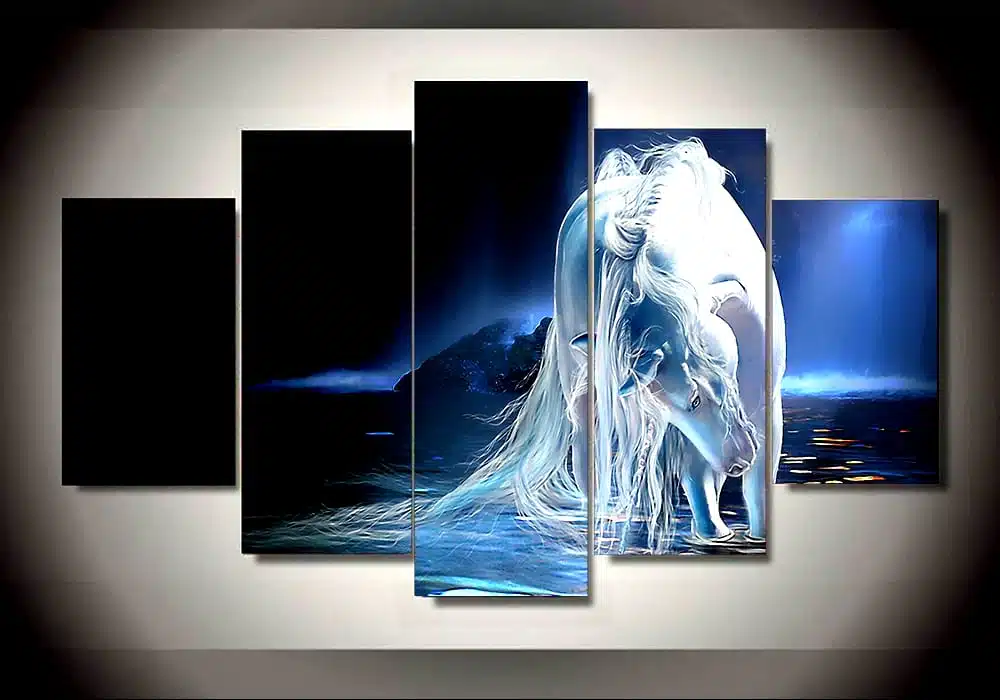 TABLEAU LICORNE MAGIQUE BLANCHE