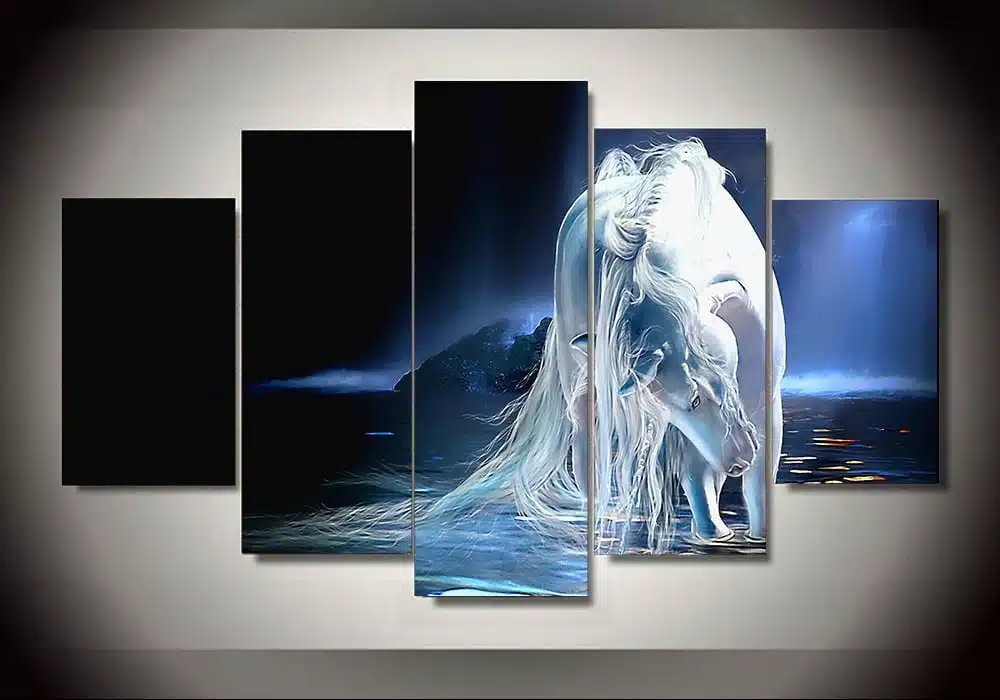 TABLEAU LICORNE MAGIQUE BLANCHE