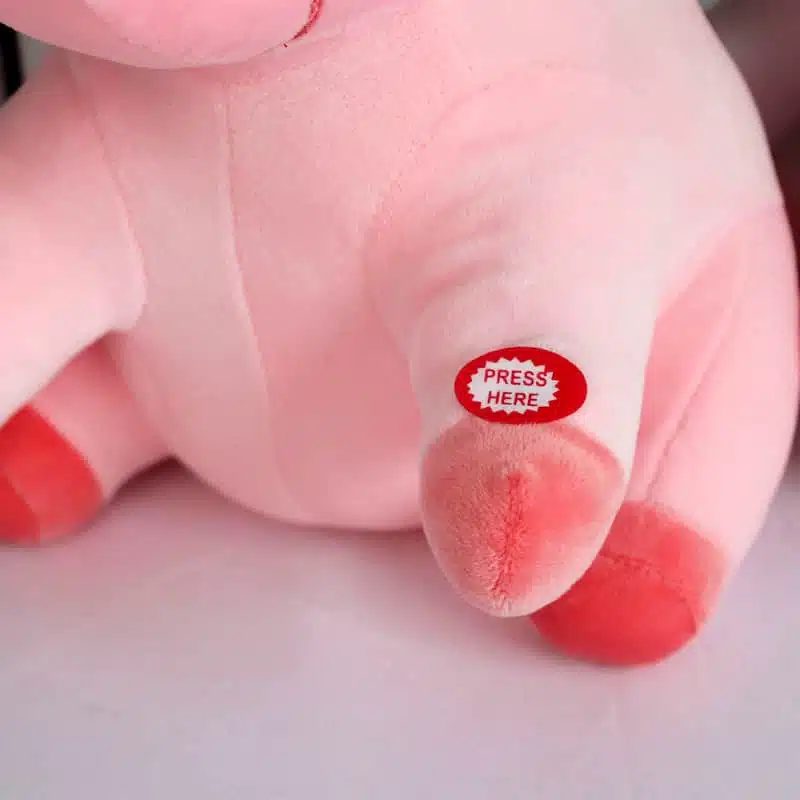 PELUCHE LICORNE LUMINEUSE ROSE AILÉE 20 PELUCHE LICORNE LUMINEUSE ROSE AILÉE GROS PLAN SUR LA PATTE