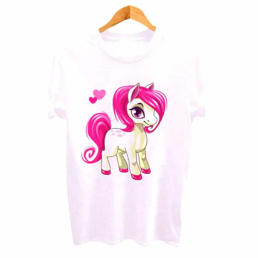 UN T-SHIRT LICORNE FASHION COEUR