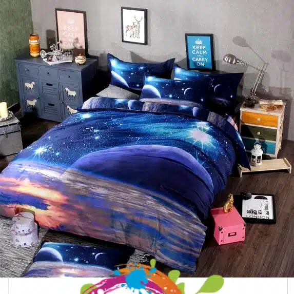 HOUSSE DE COUETTE LICORNE SPATIAL