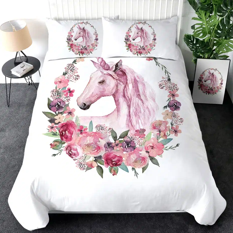 HOUSSE DE COUETTE MOTIF LICORNE N3
