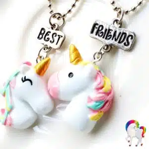 Pendentif fille licorne