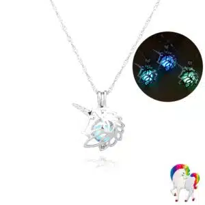 Collier pendentif licorne lumineux