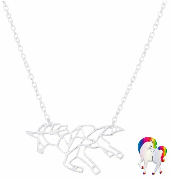 Pendentif licorne femme argent
