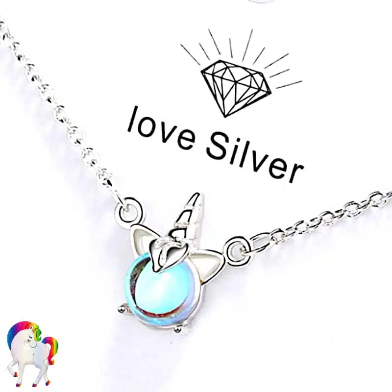 Collier avec pendentif licorne