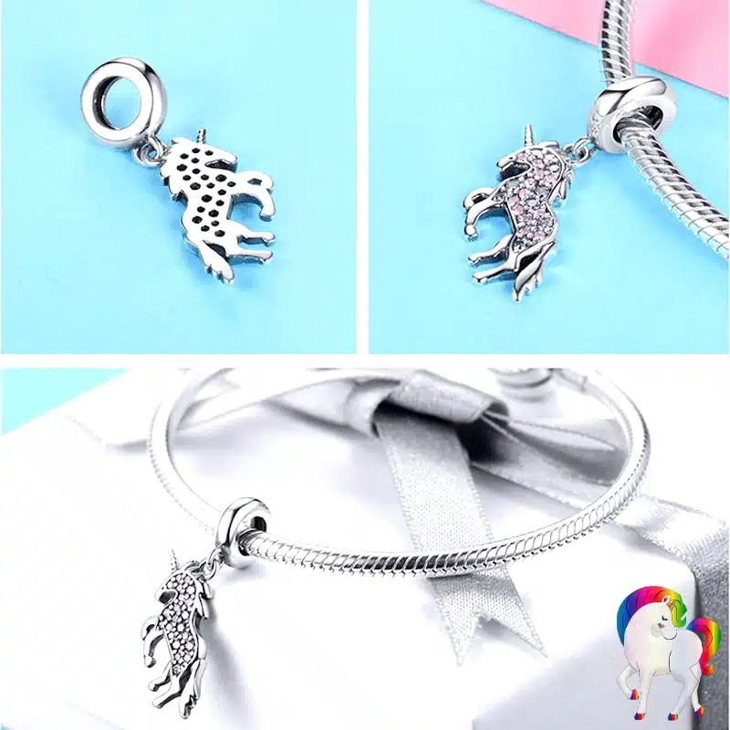 Plusieurs vus du Pendentif licorne argent 925 - LICORNE DIAMANT