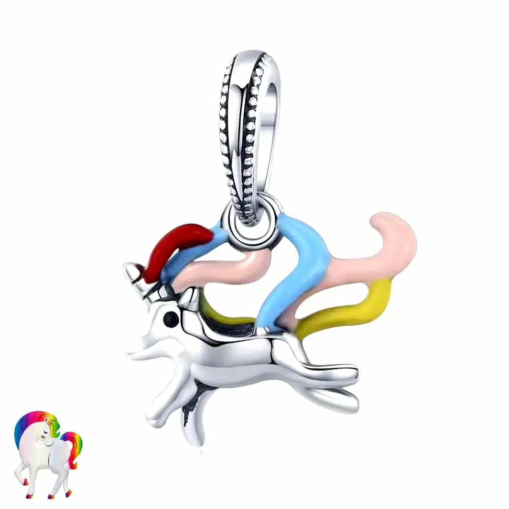 Pendentif licorne argent 925 - LICORNE VOLANTE