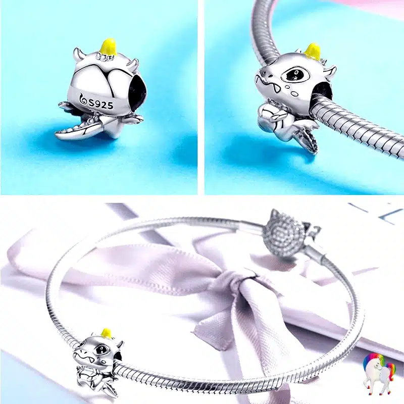 Plusieurs vus du Pendentif licorne argent 925 - LICORNE MÉCHANTE