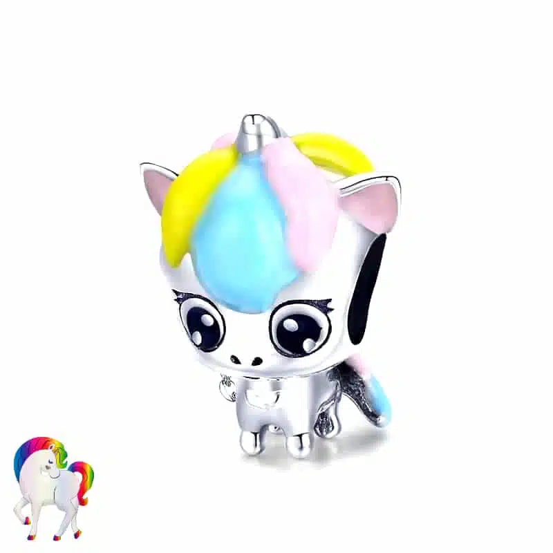 Pendentif licorne argent 925 - LICORNE TRISTE