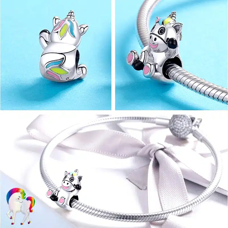 Plusieurs vus du Pendentif licorne argent 925 - LICORNE DRÔLE