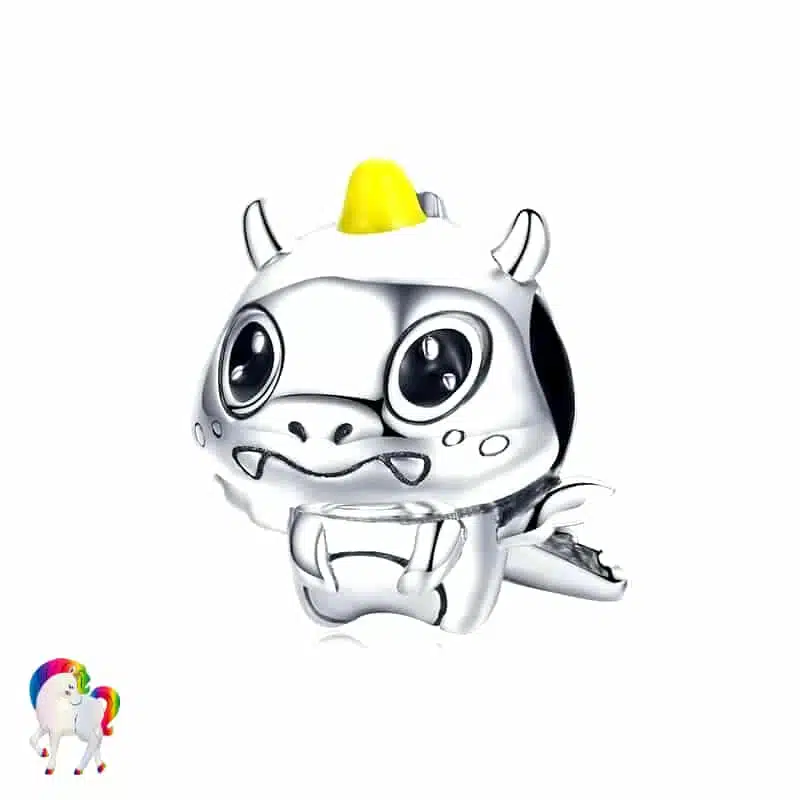 Pendentif licorne argent 925 - LICORNE MÉCHANTE