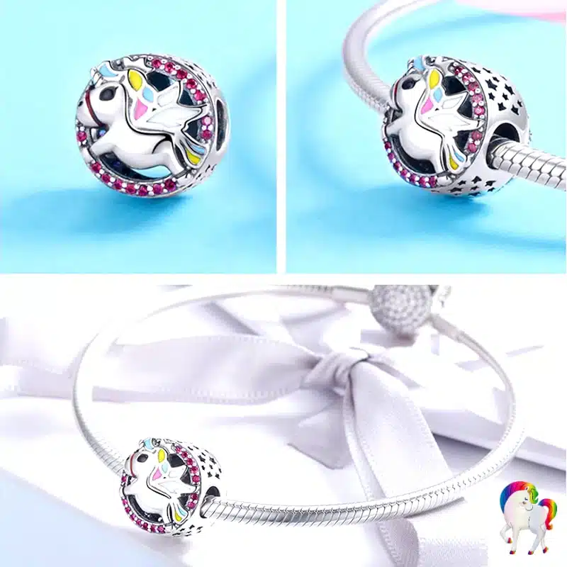 Plusieurs vus du Pendentif licorne argent 925 - LICORNE AILÉE 2
